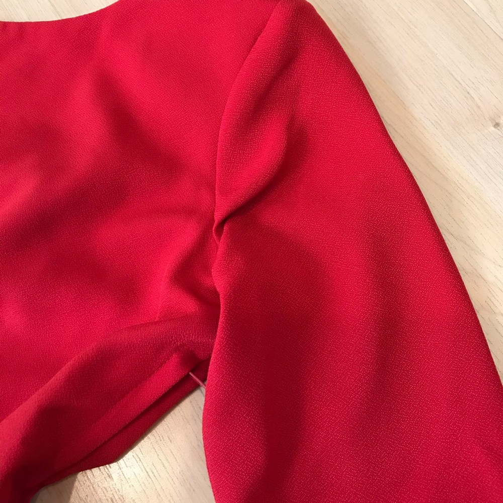Oakbrook Vintage Red Sheath Dress with Bow - Picture 10 of 11